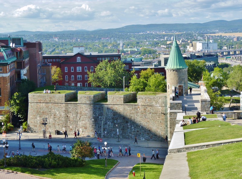 Citadel walls which used to fortify Québec City
