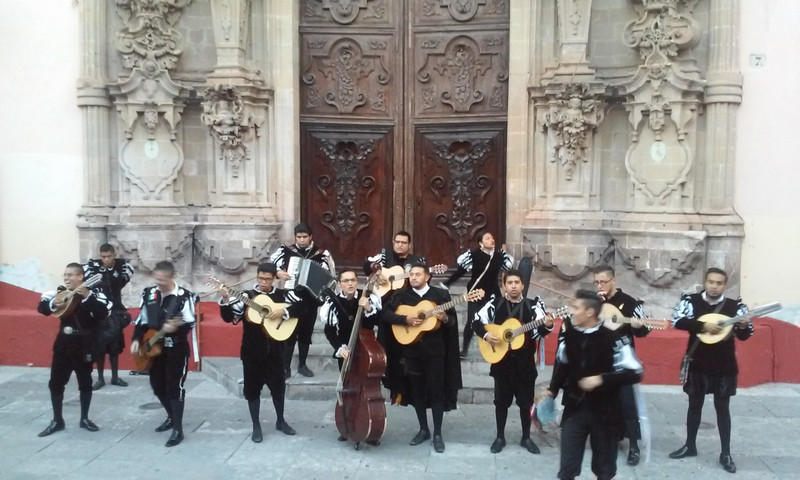 University students serenading, Guanajuato