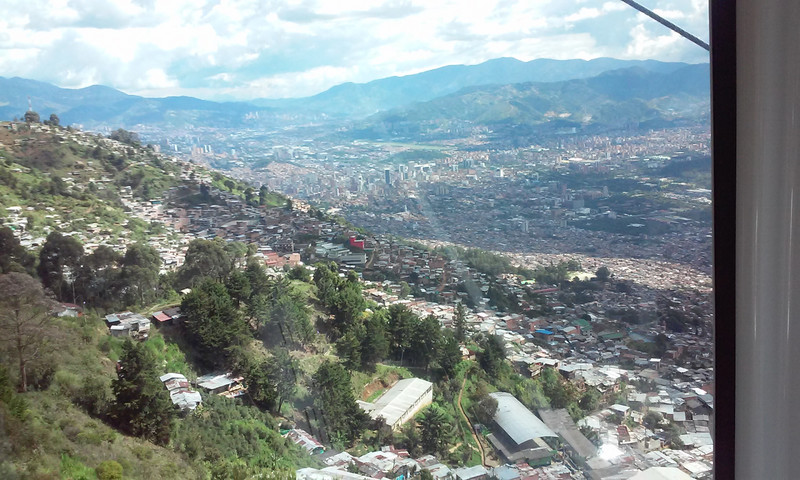 Great views of Medellin from the cable car