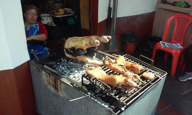 Roasted guinea pigs (cuy)