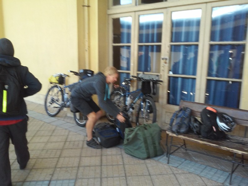 Arriving in Chillan - train station 
