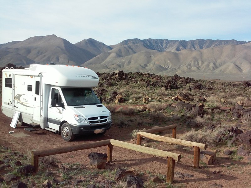 Campsite near the eastern Sierra Nevada range