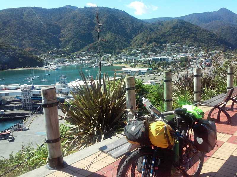 Looking back at Picton from the Queen Charlotte Drive