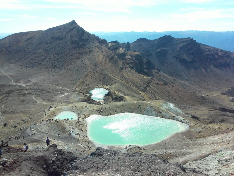 Volcanic lakes on Tongariro crossing 