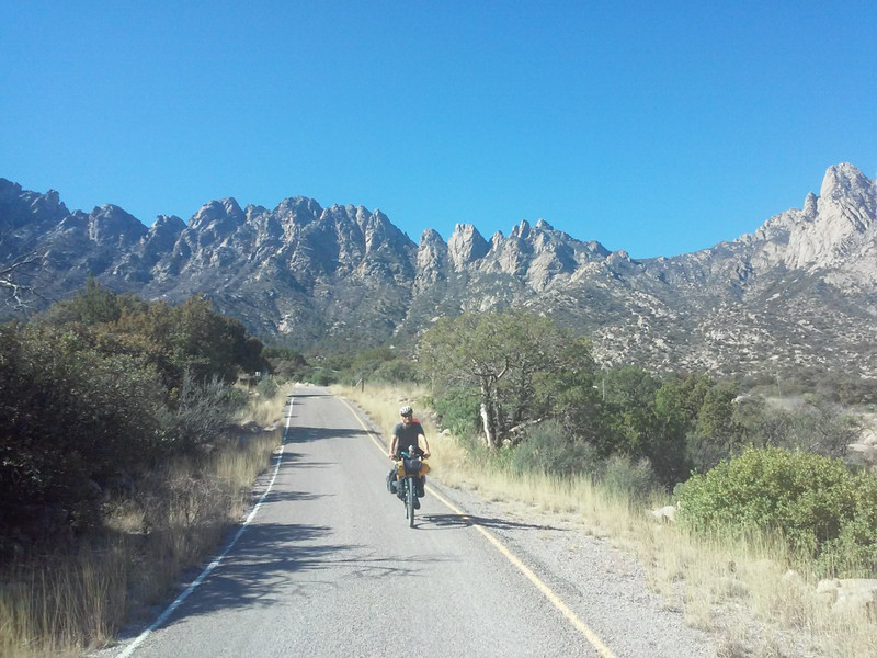 Riding away from Aguirre Springs 