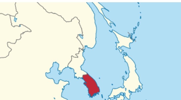 Location map of South korea.