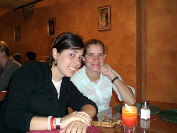 Diana and Anna at Dinner