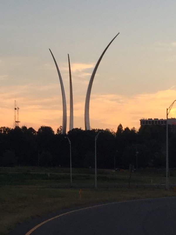 Sculpture near Arlington base