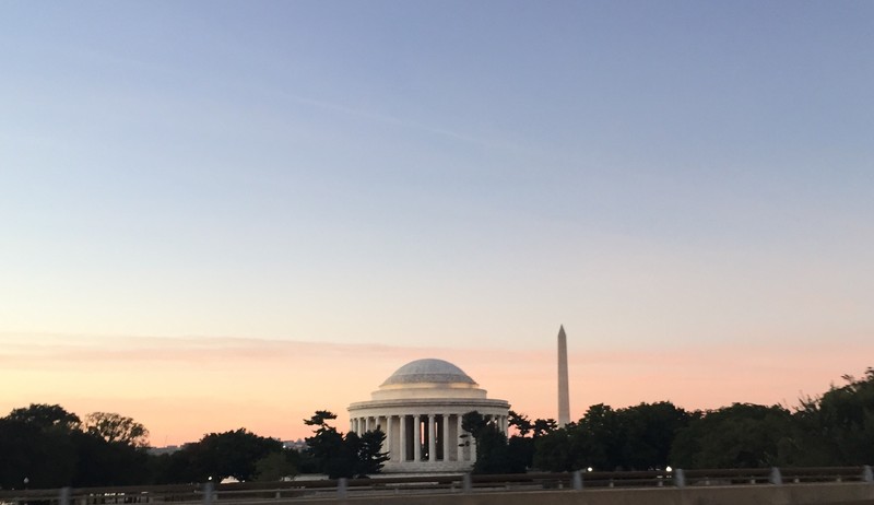 Thomas Jefferson memorial and the Ellipse 