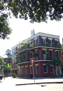 Beautiful buildings in the French quarter 