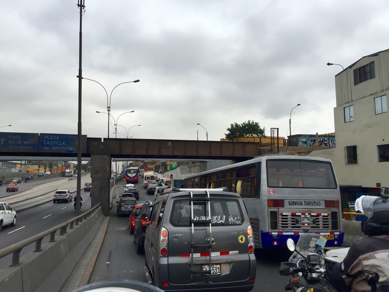 Lima traffic, pretty horrendous 