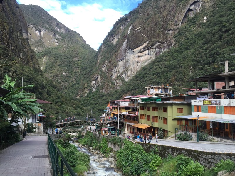 Aguas Calientes where we caught the bus up to MP