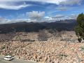 Looking down onto the city of La Paz