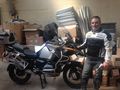 Final photo for Trev with the bike at Customs 