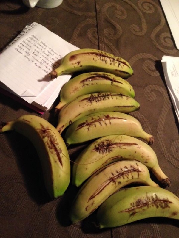 Banana suturing practical
