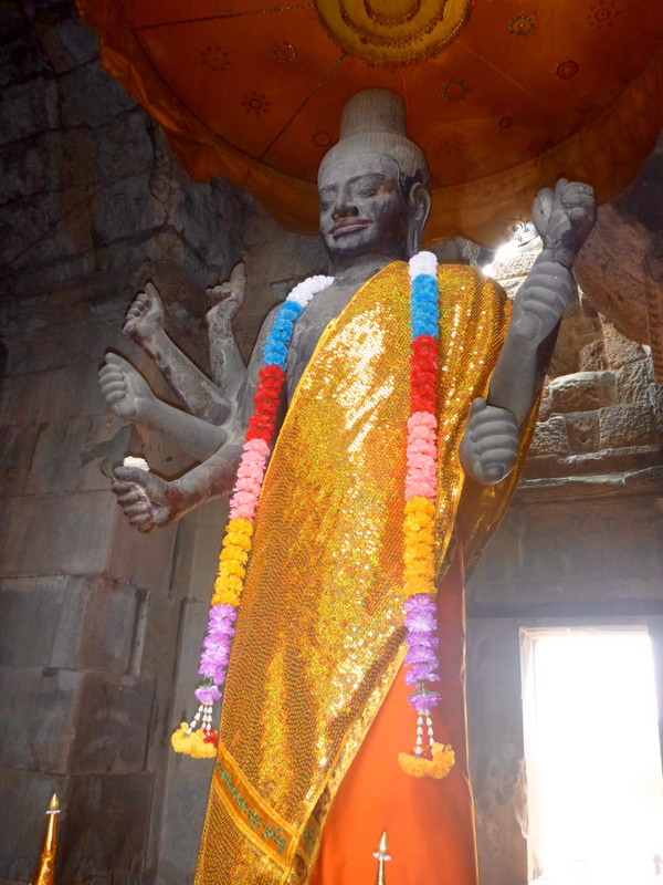 Statue of Vishnu with a Buddha face