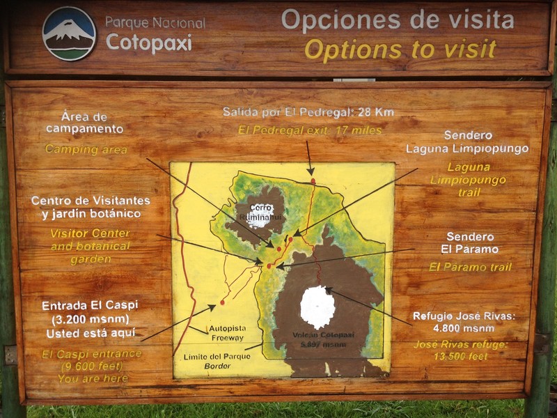 Cotapaxi National Park Map