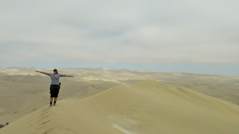 Renee over the dunes