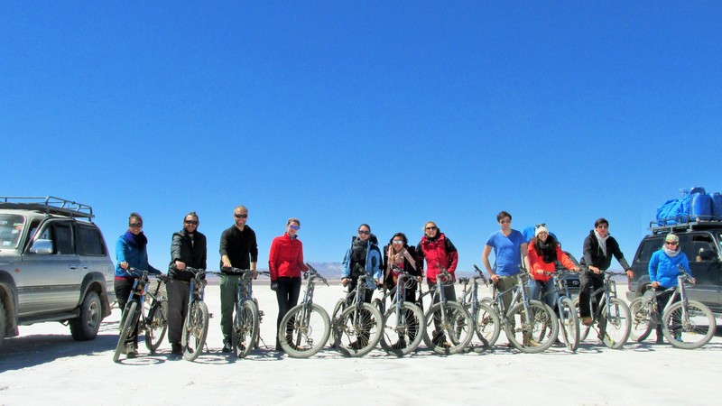 Our bike ride across the Salt Flats
