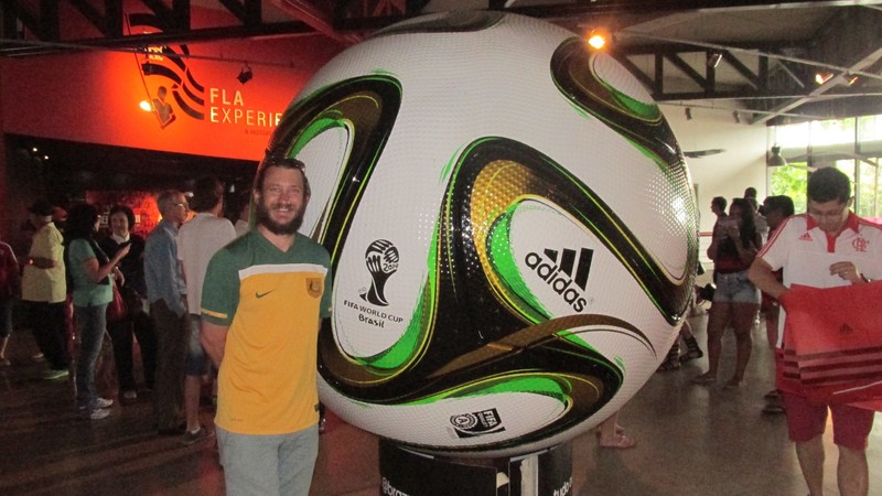 Pete with the Official World Cup Ball in the Flamengo Club