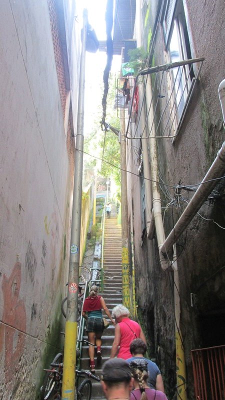 Walk up to our first Favela tour