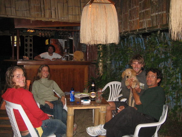Friends at the hostel bar, Montanita