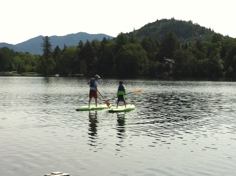 Boys on the paddle board