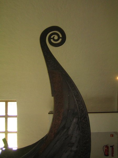 Bow of the excavated viking ship 