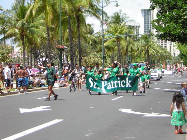 St Pats parade Hawaii style