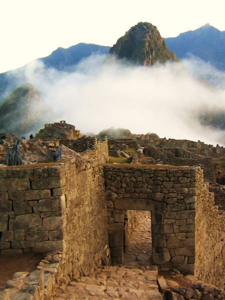 The entrance to Machu Picchu