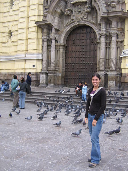 Me and pigeons in Lima