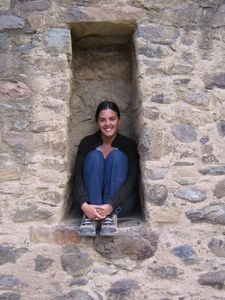 Me in a wall at Ollantaytambo, Peru