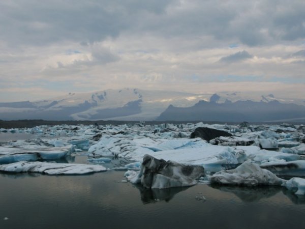 Ice flow and glacier mountains