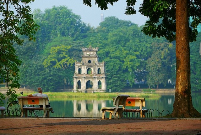 Hoan Kiem Lake Hanoi Vietnam 