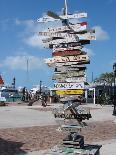 The Key West sign post