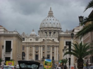 St. Peter's Basilica - coming up the street