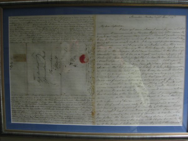 Letter written by Jane Austen