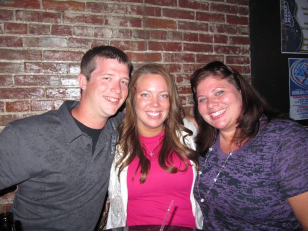Brett, Megan and I at the bar