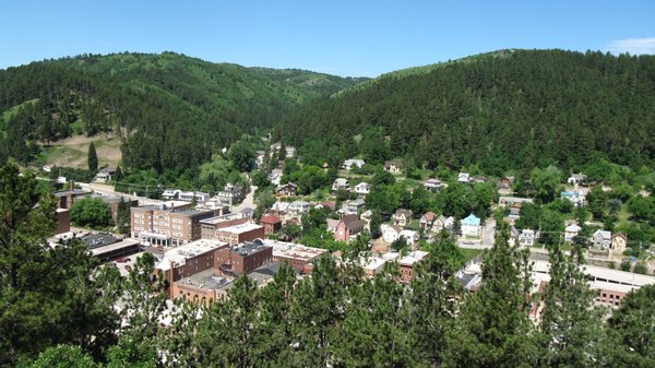the town of Deadwood from the cemetery