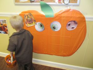 Matthew- Pin the Face on the Pumpkin