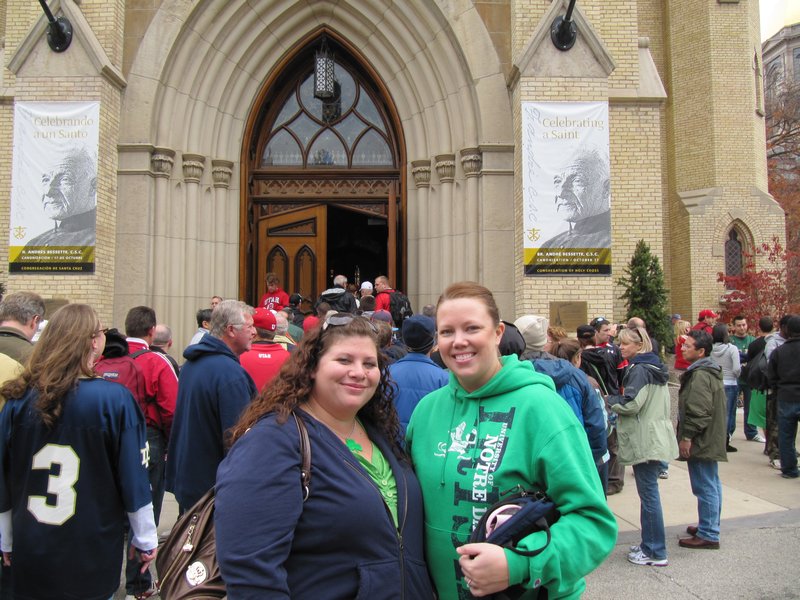 Megan and me in front of the Chapel