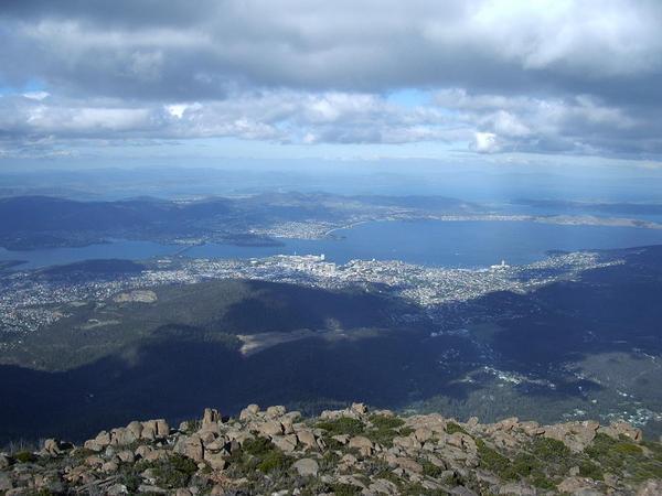 Hobart - Far below