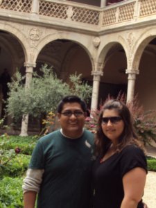 us in a Toledo Courtyard