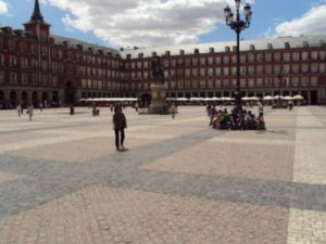 Inside Plaza Major in Madrid