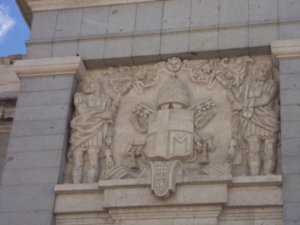 Crest on Catherdral in Madrid