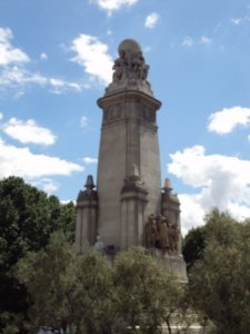 Monument at Plaza Espania in Madrid