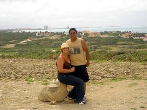 Eric and I overlooking Aruba