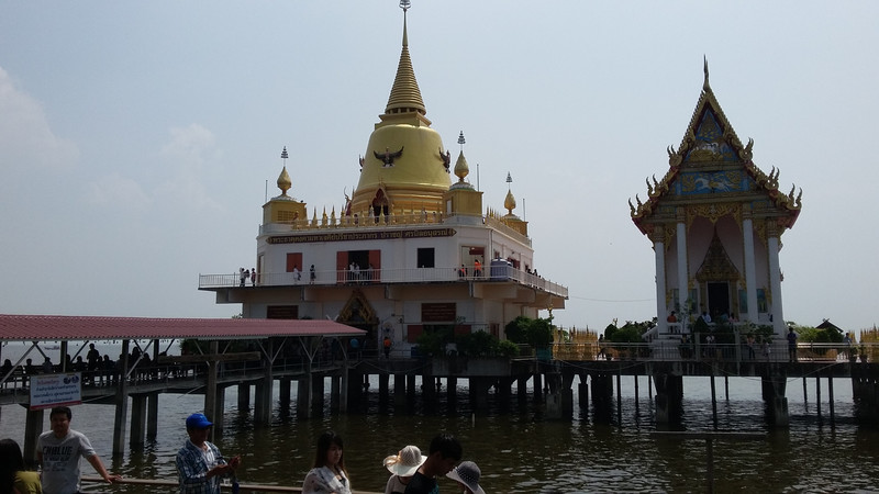 Temple built over the Chao Prya River in Bang Po