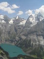 Looking down at Oeschinsee