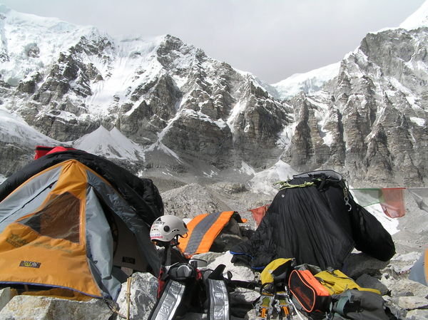 Drying gear out after a failed attempt at Everest